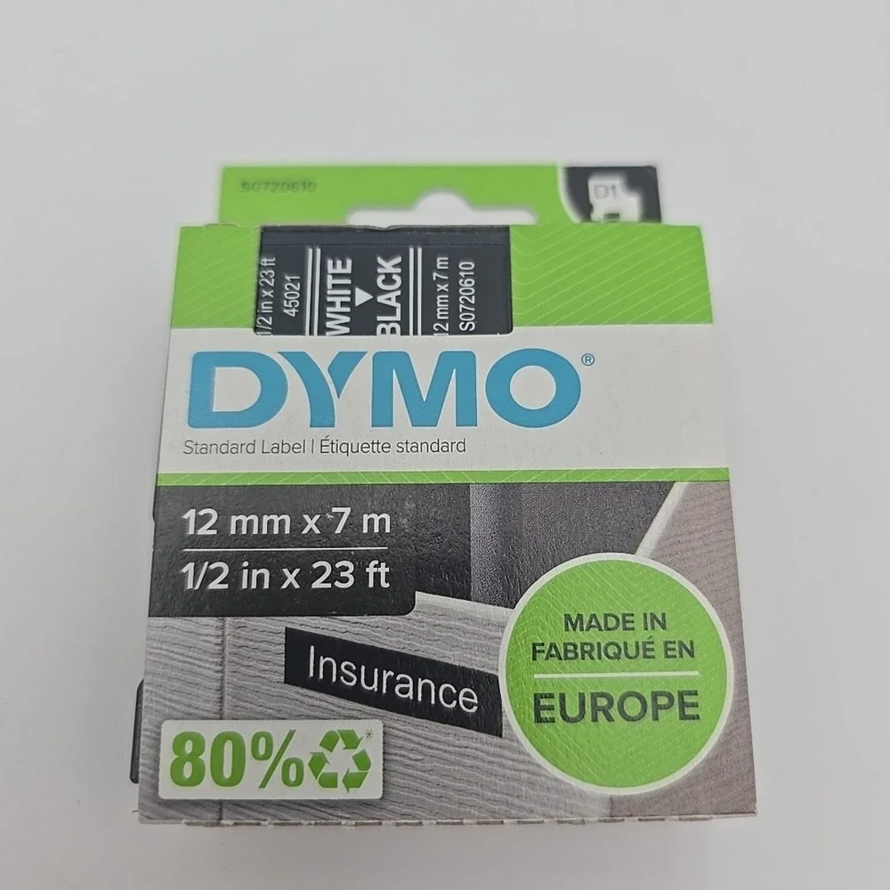 Qty‎ 4 Dymo D1 45021 Label Maker Tape 3/8